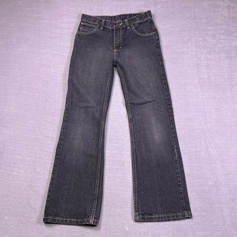 Wrangler Regular Fit Adjustable Waist Jeans Kids Size 14 Black Denim